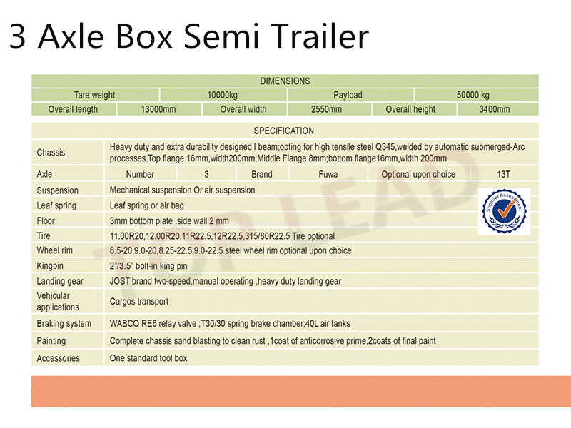 box semi trailer