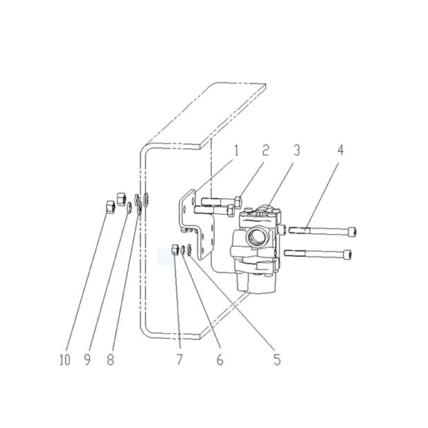 ABS электромагнитный клапан в сборе (задняя ось частей)